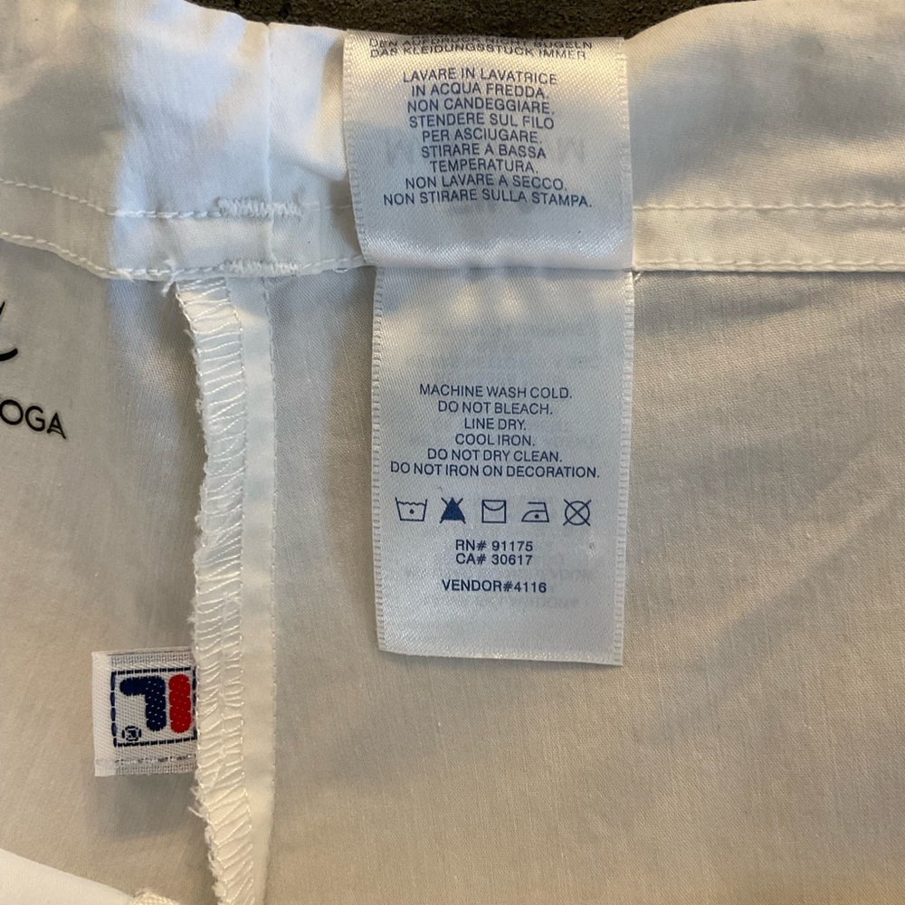Fila Beyond Yoga Lightweight White Adjustable Leg Drawstring Pants Size Medium - Picture 11 of 13